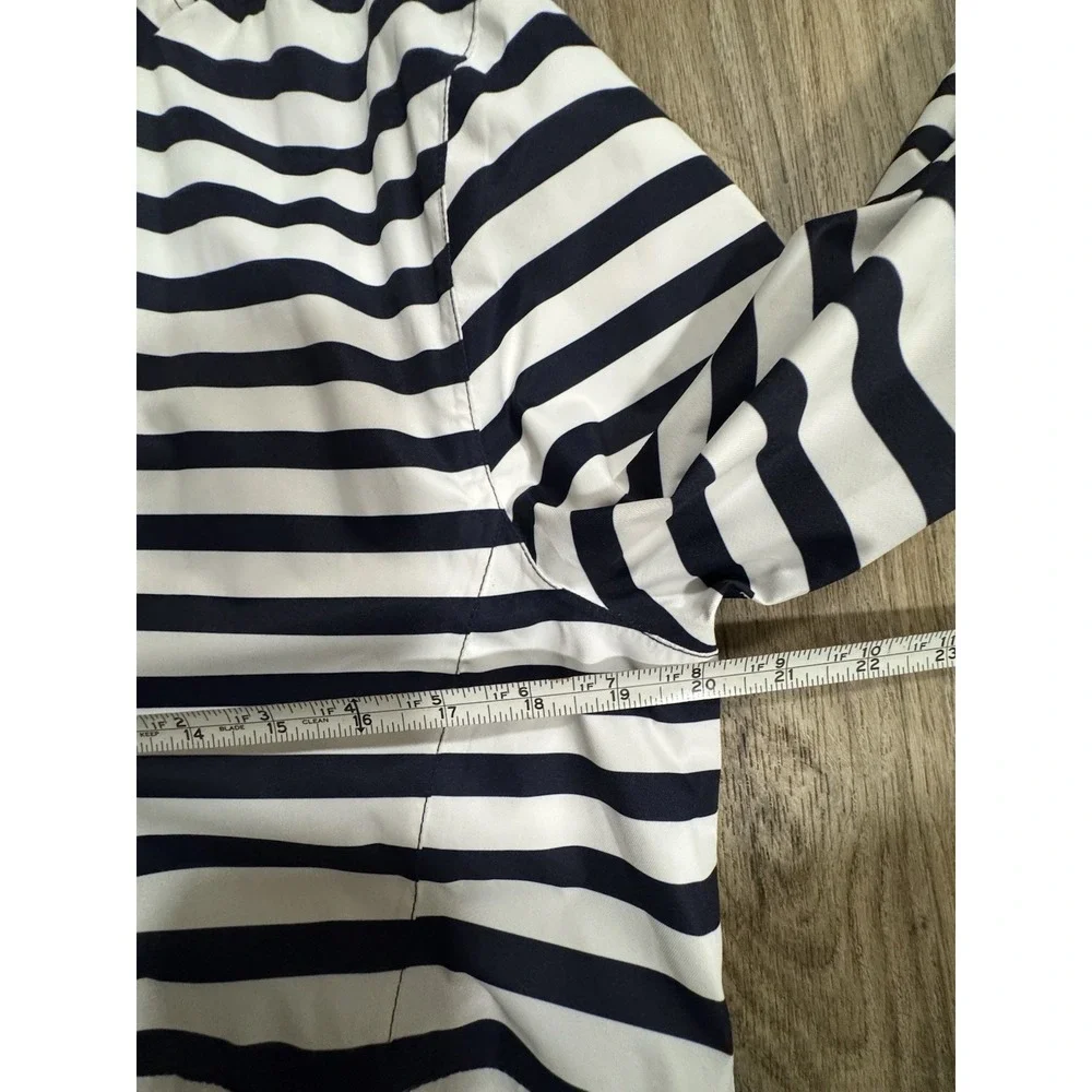Saint James Mademoiselle Breton stripe Navy Blue‎ rain jacket Women Sz US 8